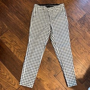 Banana Republic Black and White Checkered Pants